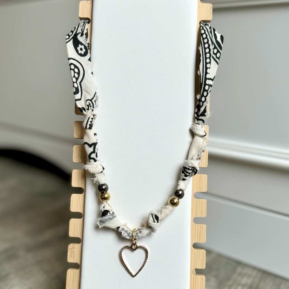 bandana charm necklace